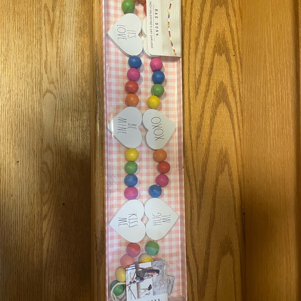 Rae Dunn Colorful Heart Beaded Garland